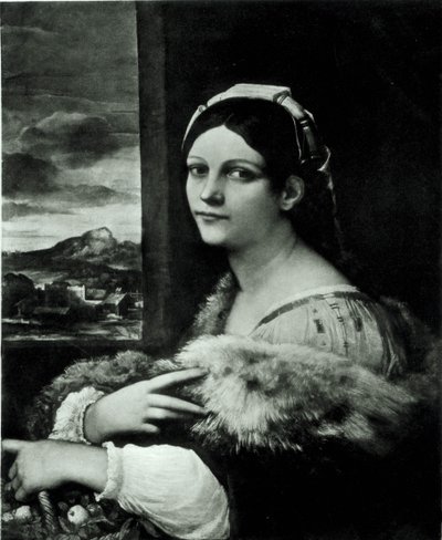 Jong meisje of Sint Dorothea door Sebastiano del Piombo